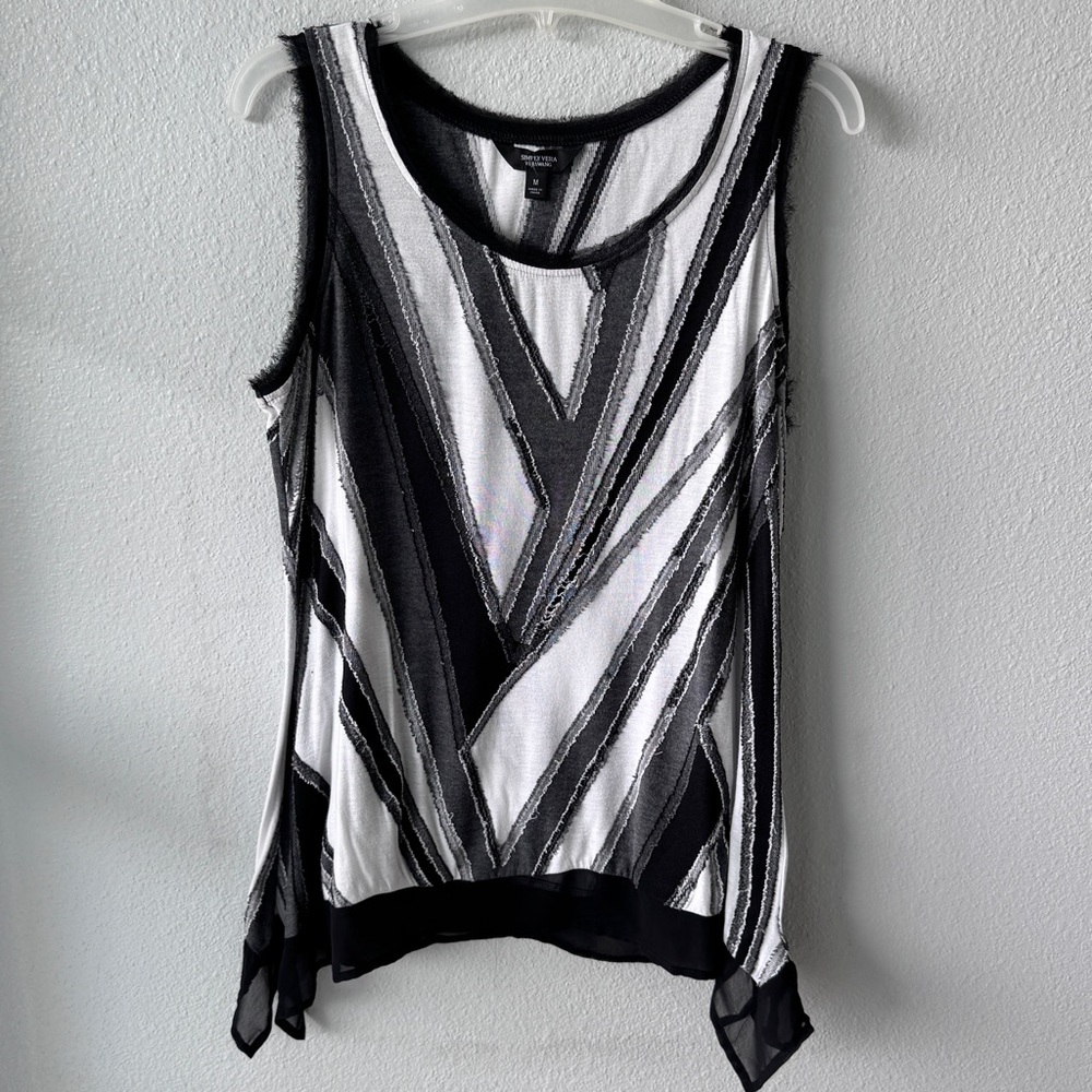 Simply Vera Vera Wang Black and White Tank Top